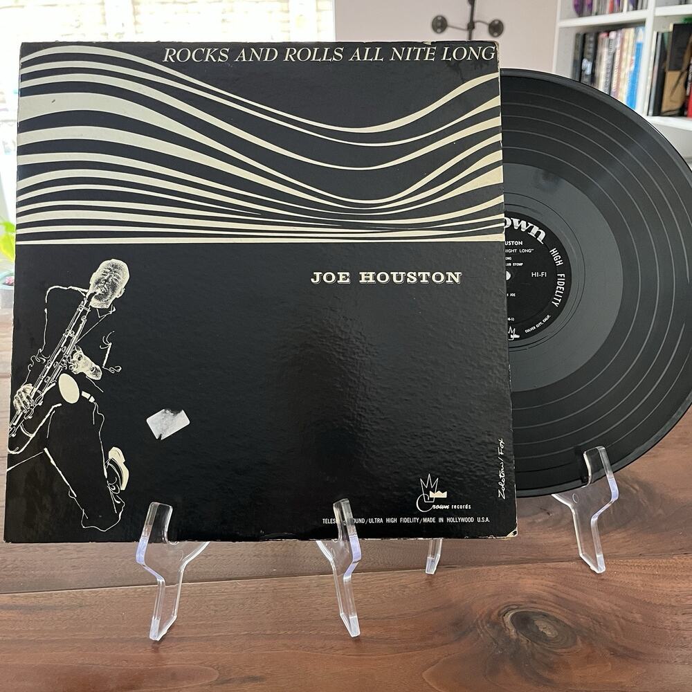 Joe Houston Rocks and Rolls All Nite Long LP 1957 Crown CLP 5006 Black Label